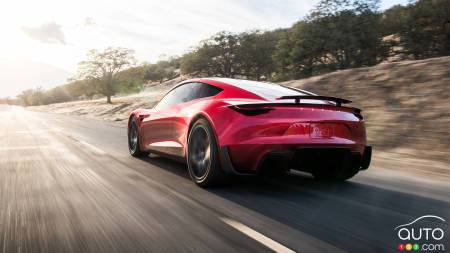Tesla Roadster, three-quarters rear